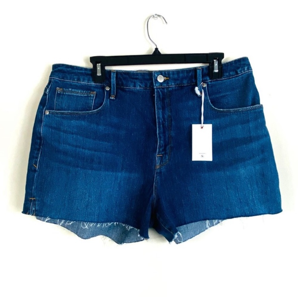NWT Good American denim cut off shorts